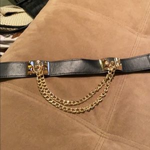 Gold stub and chain belt